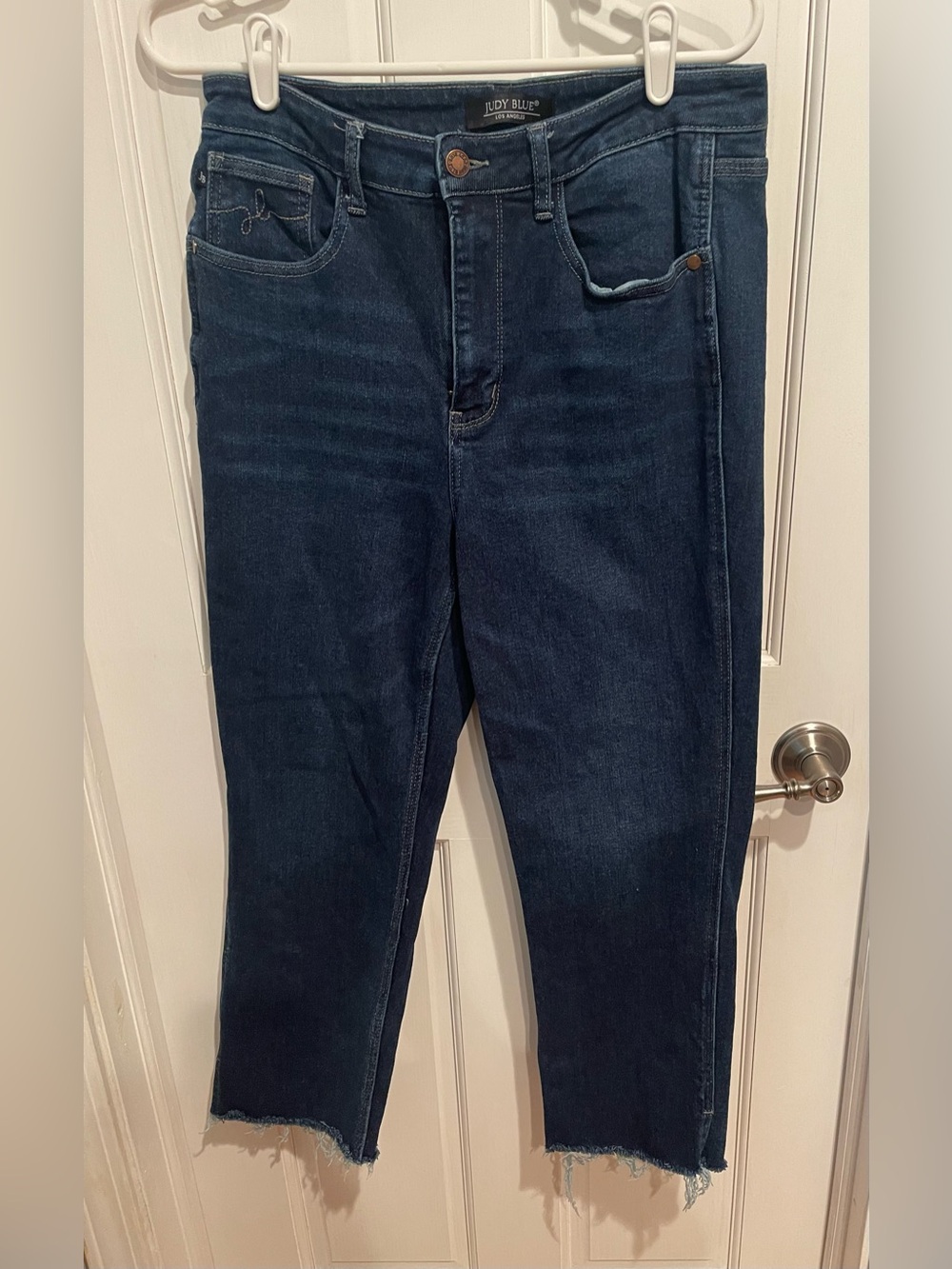 Judy Blue Women’s Dark Wash Straight Crop Jeans 11